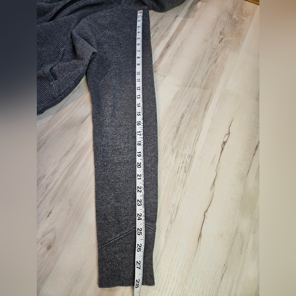 Under Armour Girls Large Gray Ribbed Fleece Full Zip Hoodie Sleeve Spellout - Picture 10 of 12